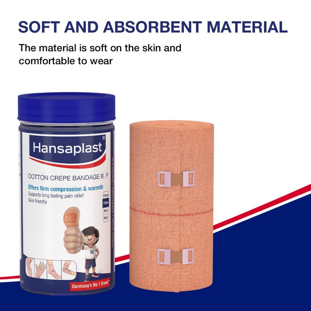 Hansaplast Soft Cotton Crepe Bandage For Pain Relief - Elastic - Distacart