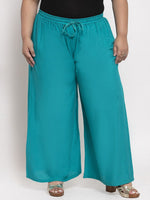 Thumbnail for TAG 7 Women Plus Size Mid-Rise Wide Leg Palazzos - Distacart