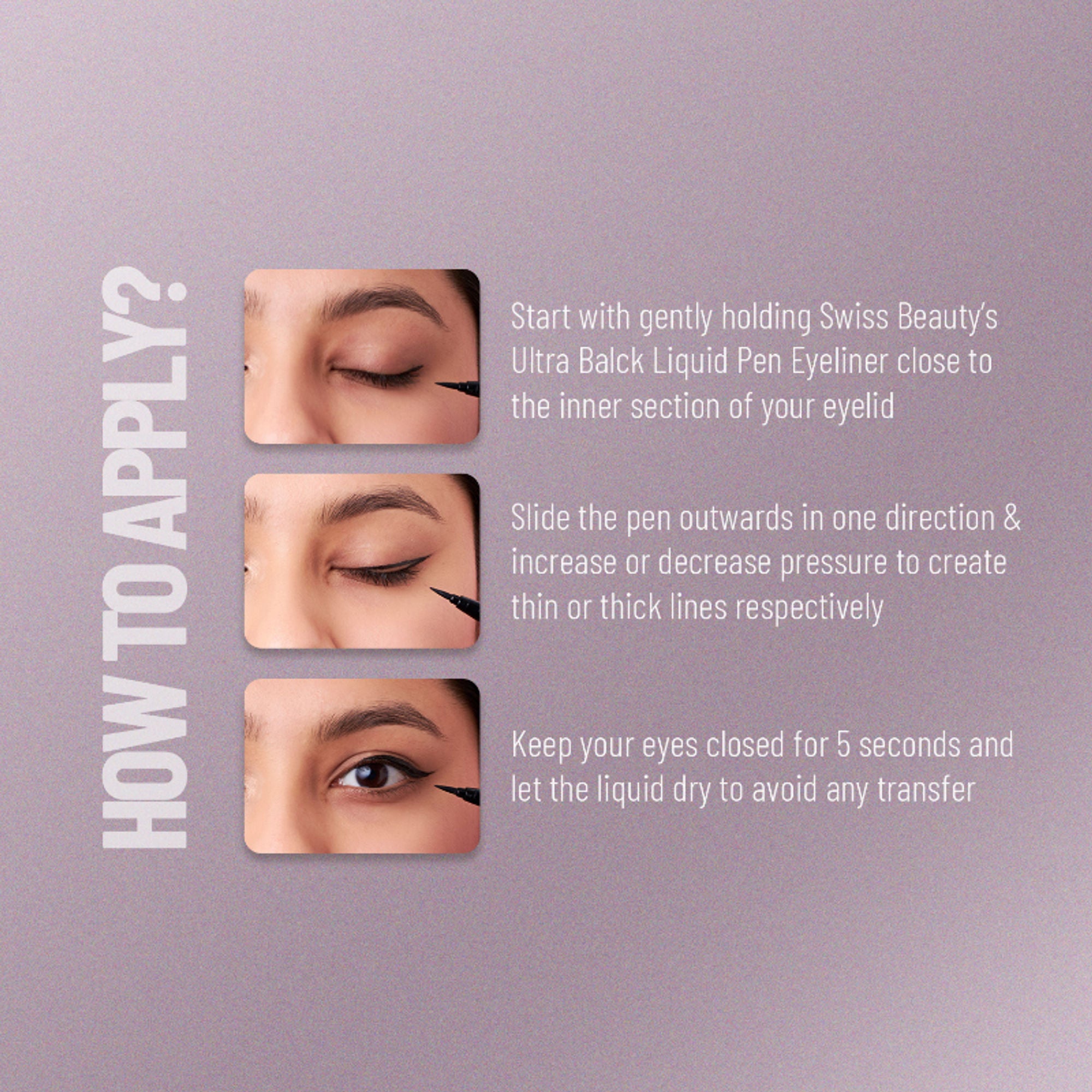 Swiss Beauty Liquid Pen Eyeliner - Black - Distacart