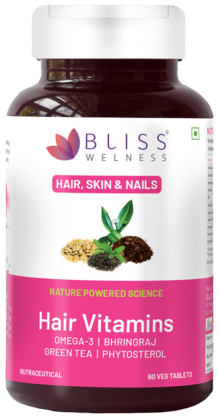 bliss welness hair vitamins veg tablet