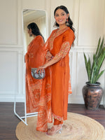 Thumbnail for The52 Beautiful Women's Thread work Viscose Fabric Straight Kurta, Pant and Dupatta Set