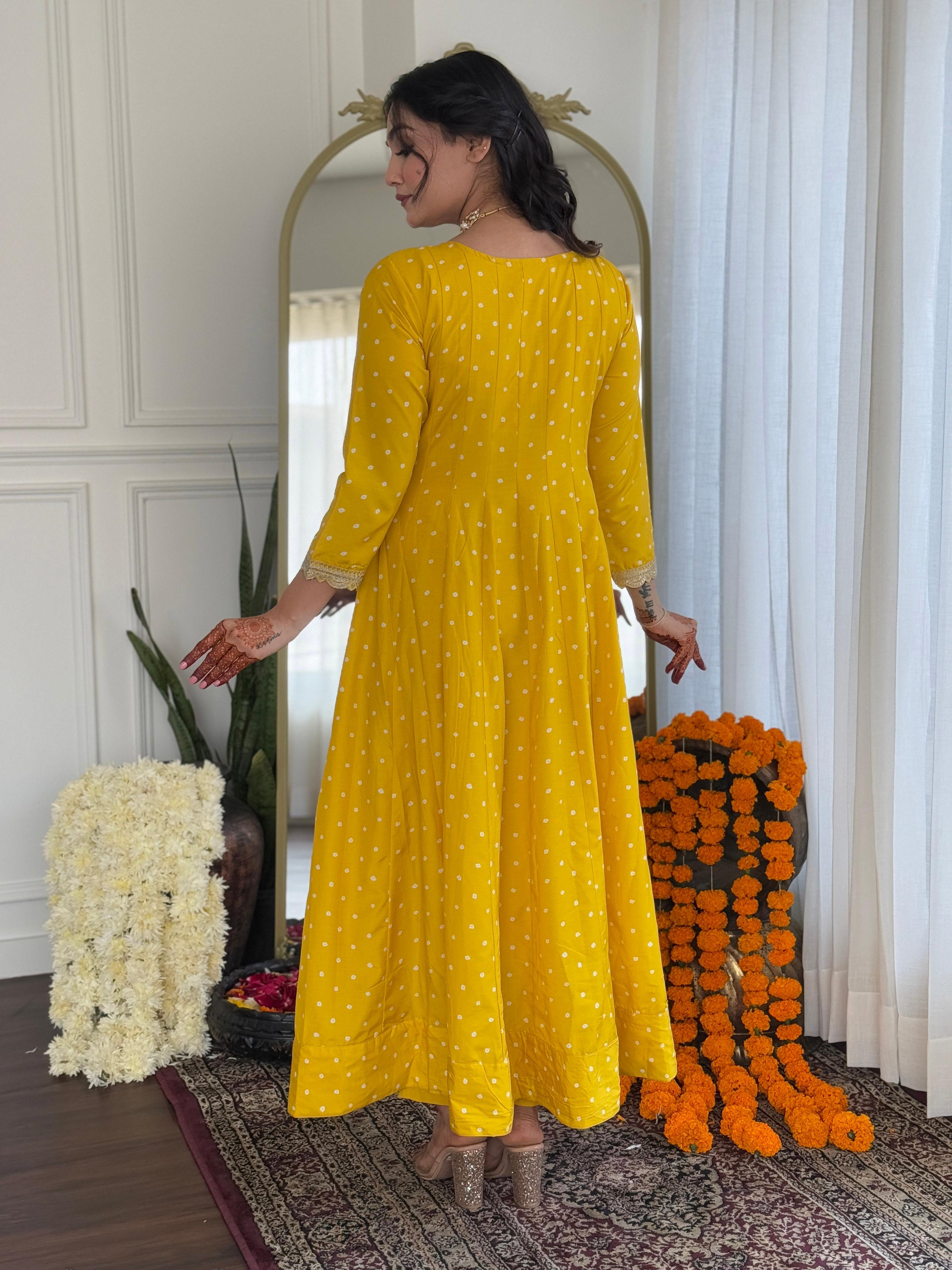 The52 Women's Beautiful Art Silk Embroidered Flared Kurta with Pant And Dupatta Set