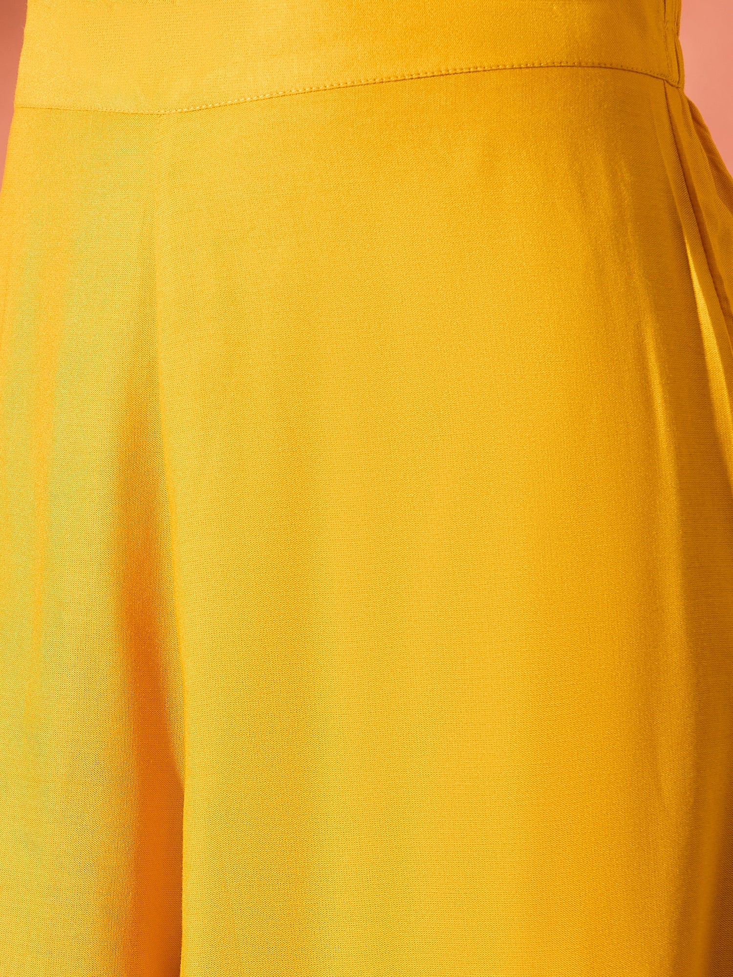 InWeave Mustard Mandarin Patola Kurta Set - Distacart