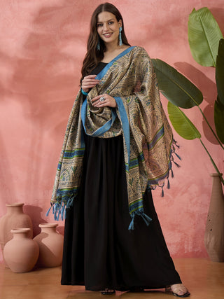 InWeave Black Sweetheart Kurta With Dupatta - Distacart