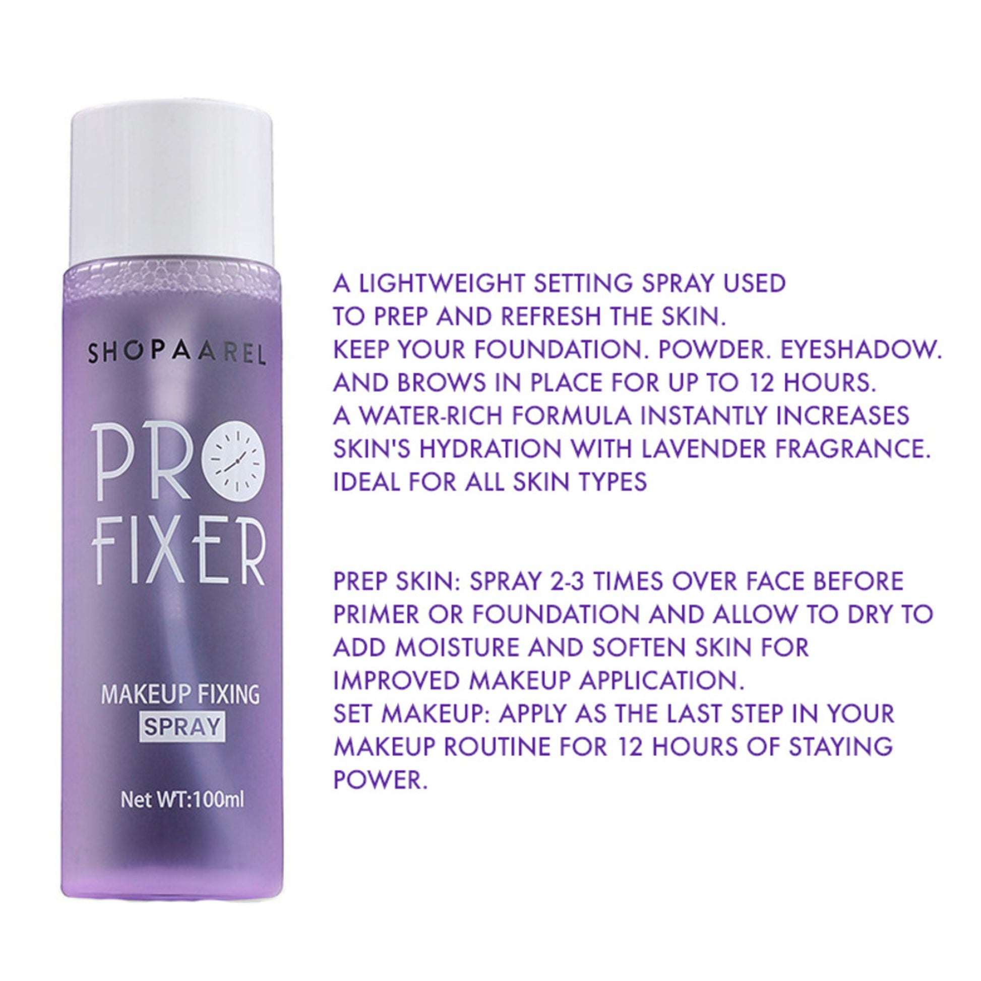 Shopaarel Pro Fixer Makeup Fixing Spray - Distacart