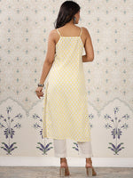 Thumbnail for Ode by House of Pataudi Geometric Printed Pure Cotton Kurta - Distacart