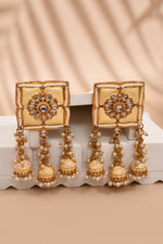 Thumbnail for New Stylish Meenakari Blue Jhumki Earring for Womens by House of Ree - Distacart
