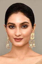 Thumbnail for New Stylish Meenakari Blue Jhumki Earring for Womens by House of Ree - Distacart