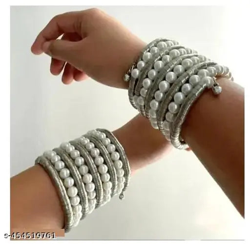 Tehzeeb Creations Women's Latest Spiral Pearl Bracelet