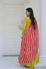 Thumbnail for Aastha Fashion Women's Yellow Faux Georgette Sequins Embroidered Anarkali Dress with Dupatta - Distacart