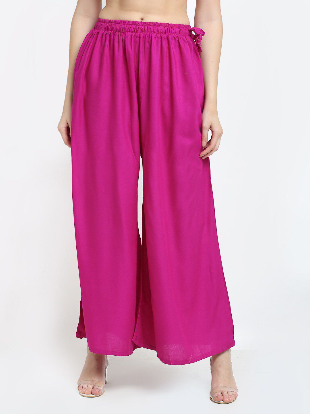 TAG 7 Women Flared Regular Palazzos - Distacart
