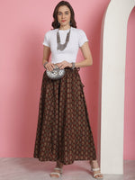 Thumbnail for TAG 7 Floral Printed Flared Pure Cotton Ethnic Palazzos