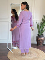 Thumbnail for The52 Beautiful Women's Thread work Viscose Fabric Straight Kurta, Pant and Dupatta Set