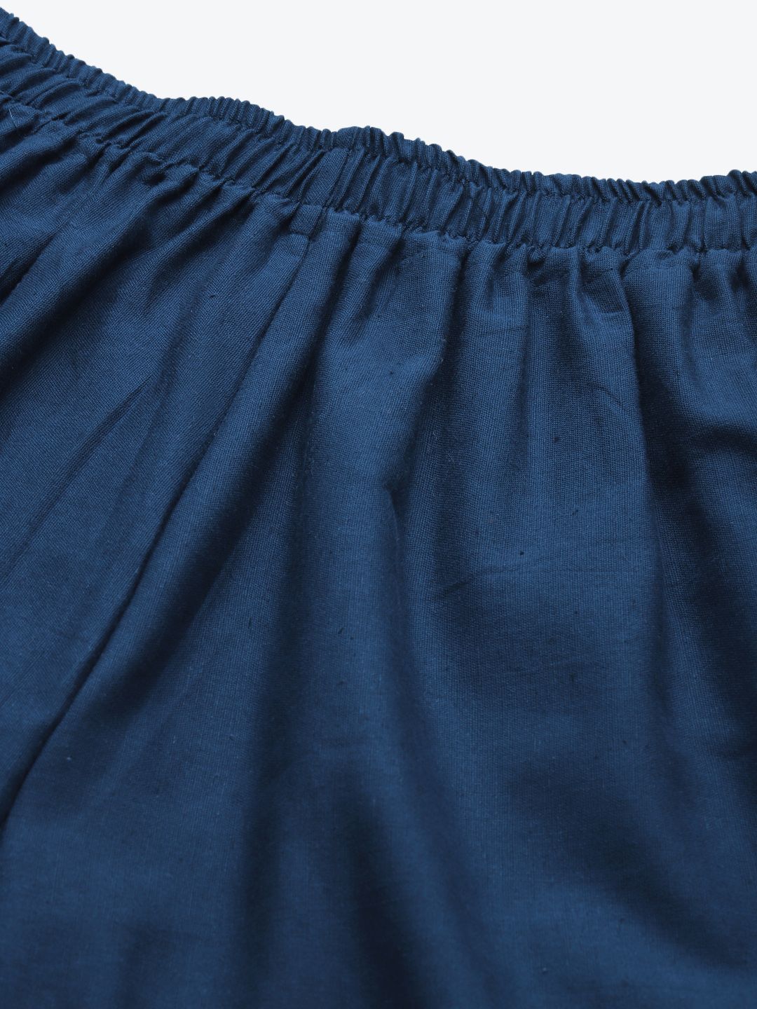 TAG 7 Women Navy Blue Hem Design Straight Palazzos - Distacart