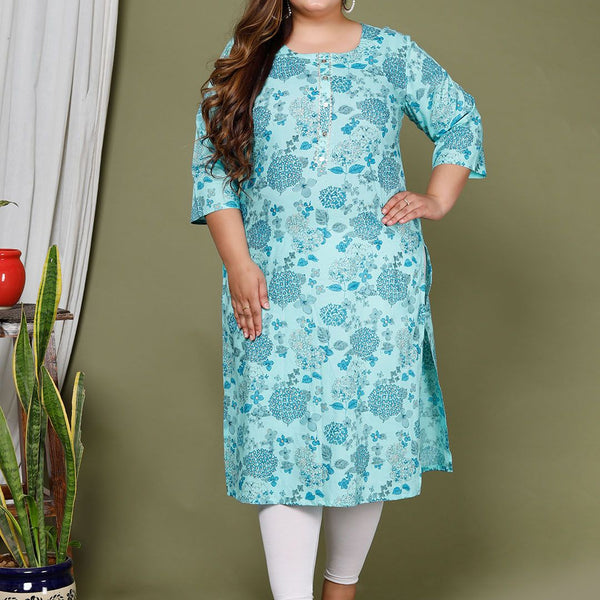 Swasti Floral Printed Gotta Patti Pure Cotton Kurta - Distacart