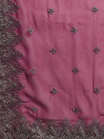 Thumbnail for kasee Embroidered Ethnic Motifs Zari Pure Georgette Saree - Distacart