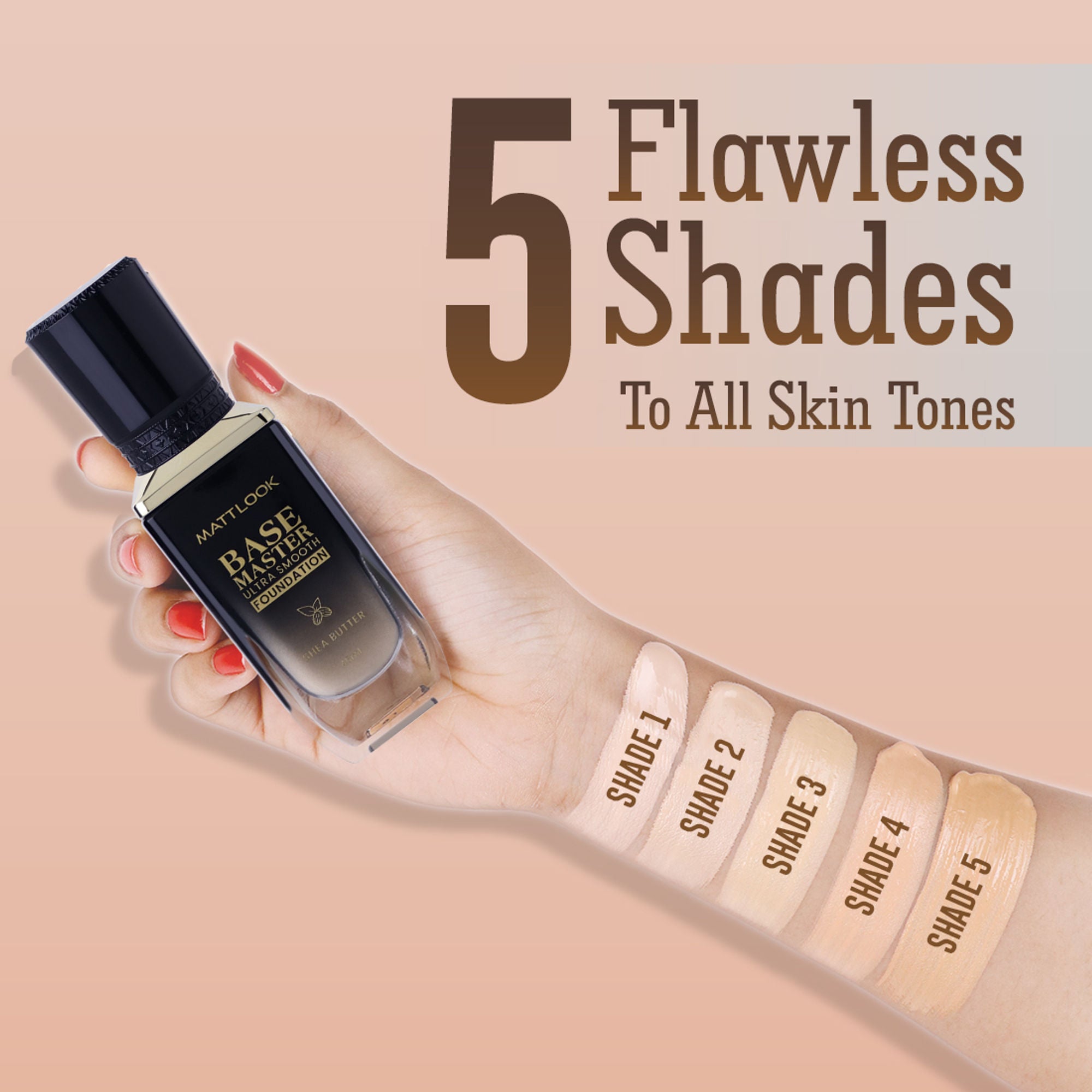 Matt Look Base Master Ultra Smooth Foundation - Light