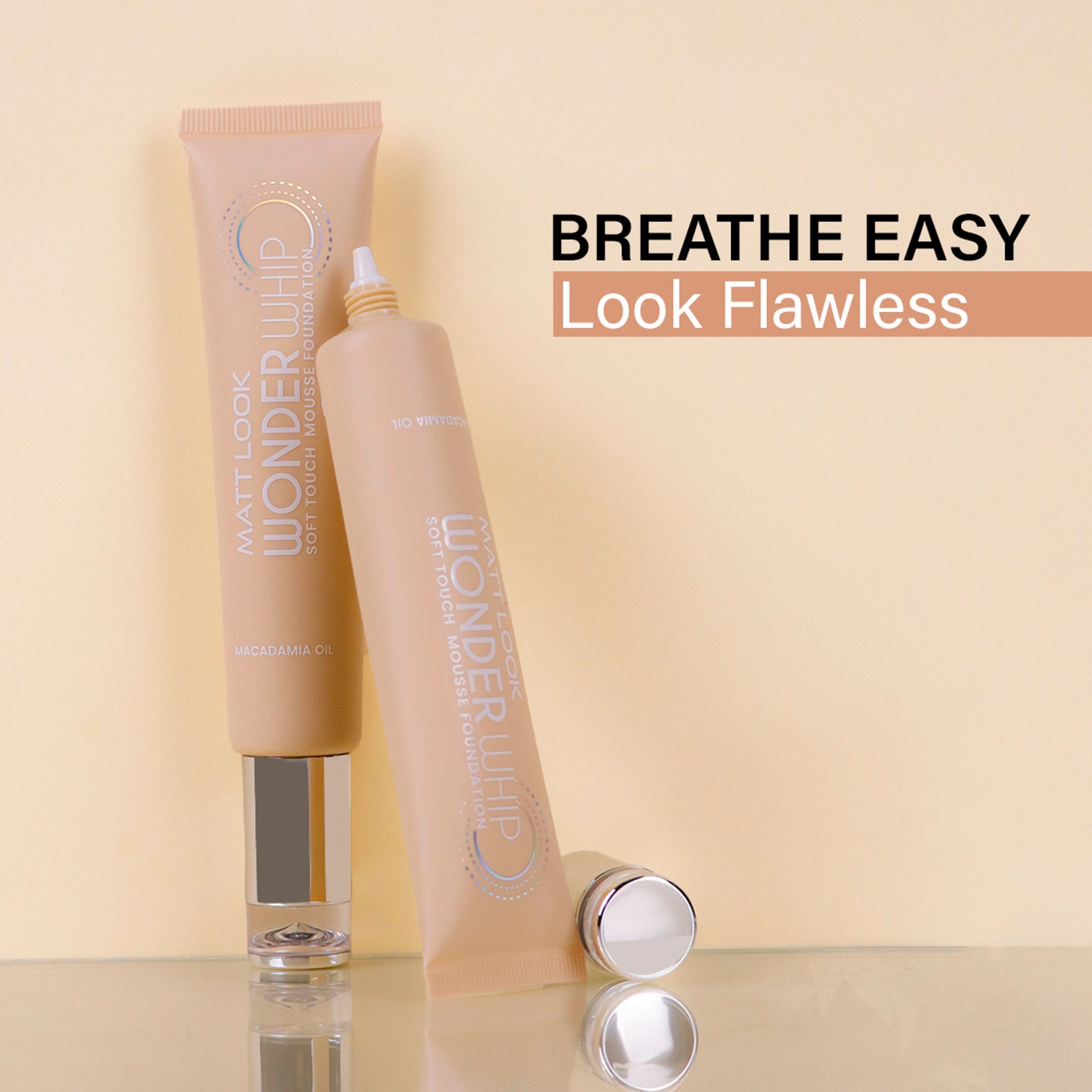 Matt Look Wonder Whip Soft Touch Mousse Foundation - Light