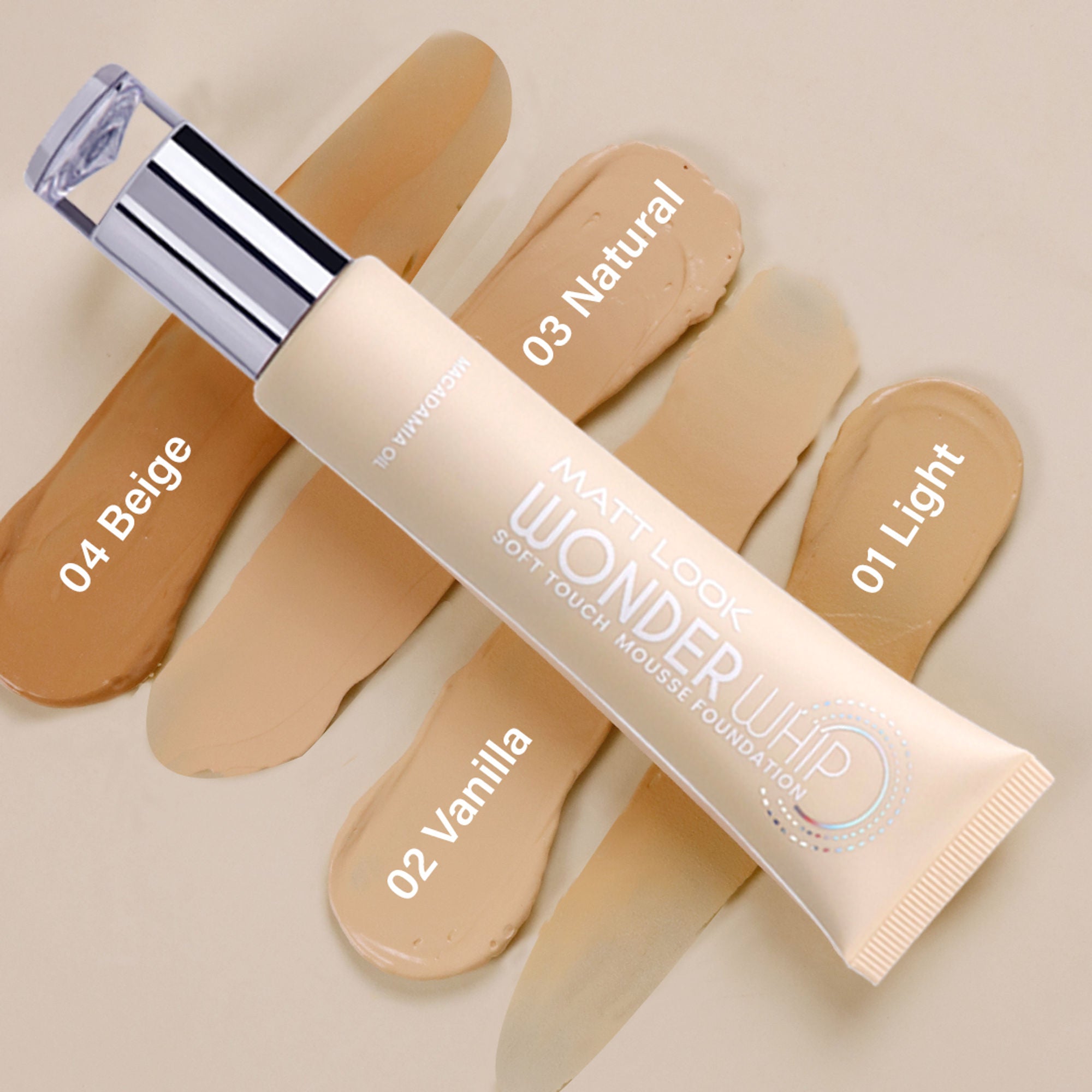 Matt Look Wonder Whip Soft Touch Mousse Foundation - Light