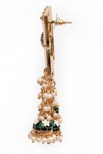 Thumbnail for New Stylish Meenakari Dark Green Jhumki Earring for Womens by House of Ree - Distacart