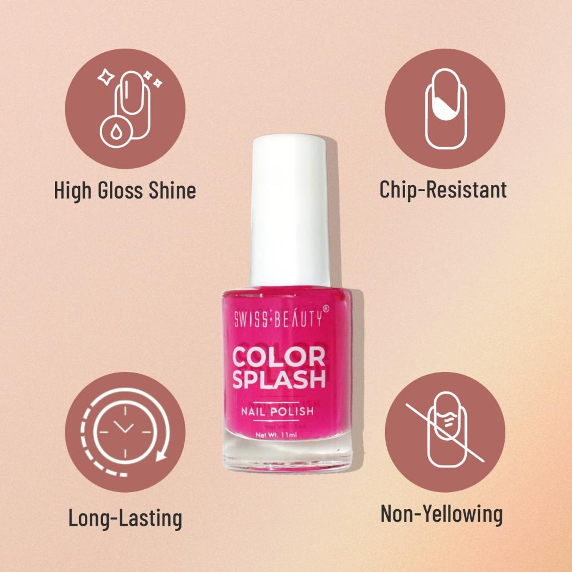 Swiss Beauty Color Splash Nail Polish - 511 Juicy Mango - Distacart