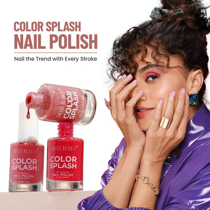 Swiss Beauty Color Splash Nail Polish - 601 Sterling Silver - Distacart