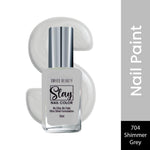 Thumbnail for Swiss Beauty Slay Nail Color With Ultra Shine Formulation - 704 Shimmer Grey