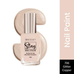 Thumbnail for Swiss Beauty Slay Nail Color With Ultra Shine Formulation - 706 Glitter Copper