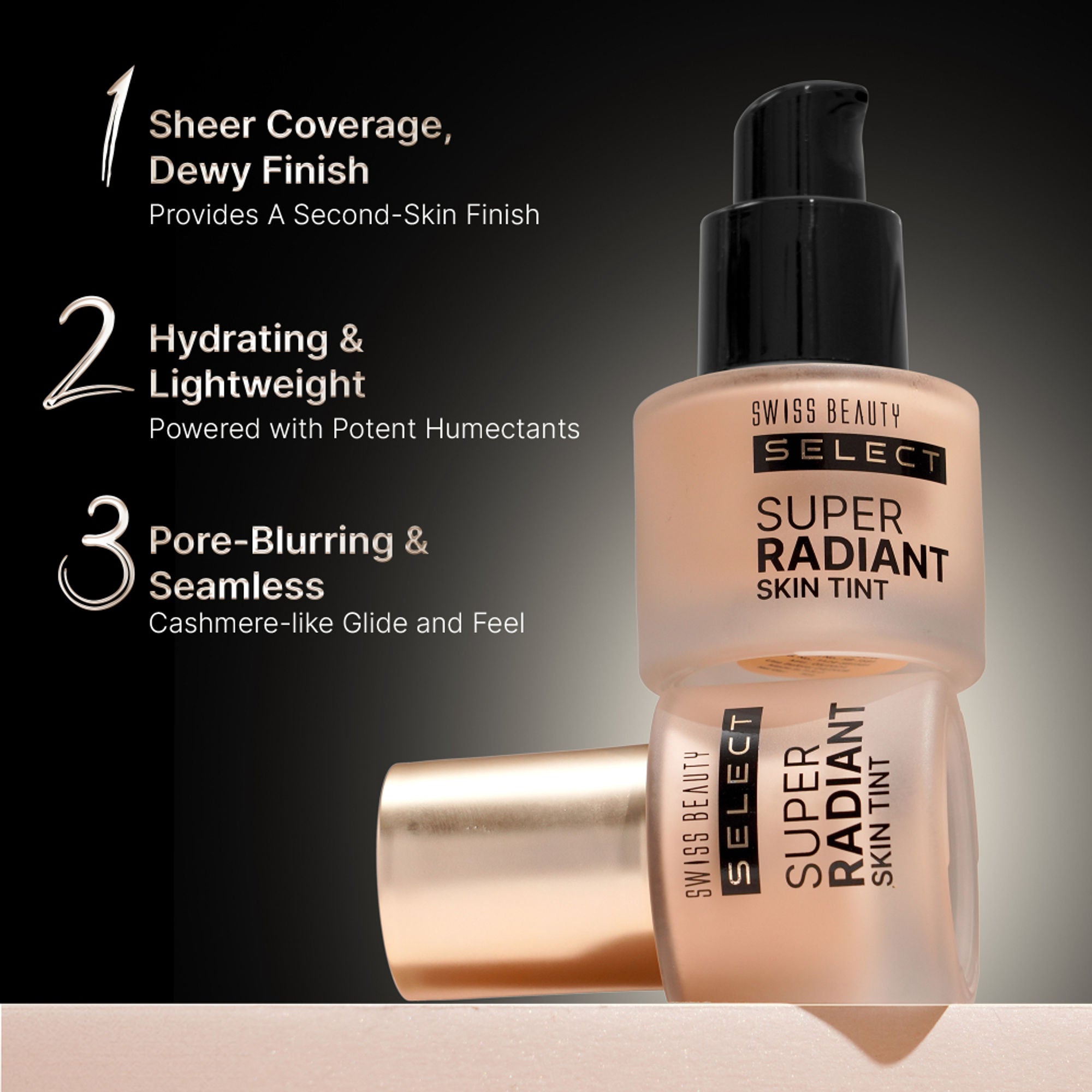 Swiss Beauty Select Super Radiant Skin Tint - 4 Almond Glow - Distacart