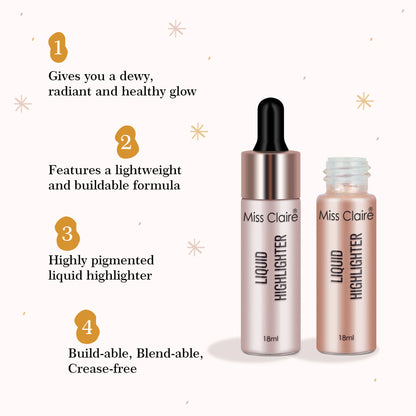 Miss Claire Liquid Highlighter - Lustre Gold - Distacart