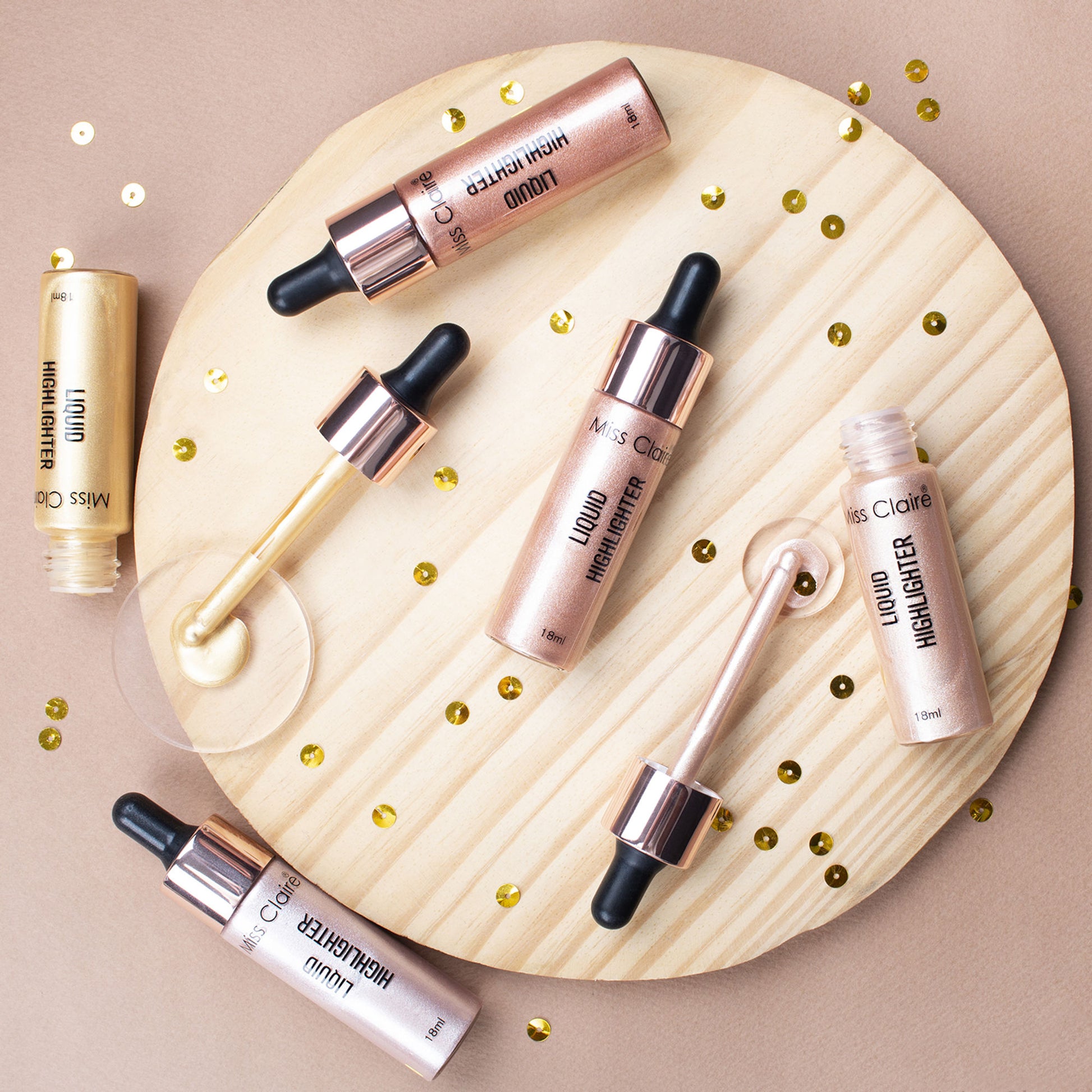 Miss Claire Liquid Highlighter - Lustre Gold - Distacart