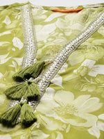 Thumbnail for Indo Era Women Floral Printed Regular Beads and Stones Kurta with Trousers & With Dupatta