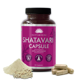 Saptamveda Organic Shatavari Capsules - Distacart