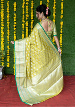 Thumbnail for Jyoti Fashion Women's Green Soft Handloom Silk Zari Woven Saree with Blouse - Distacart