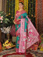 Thumbnail for Astita Silk Sea Green Saree