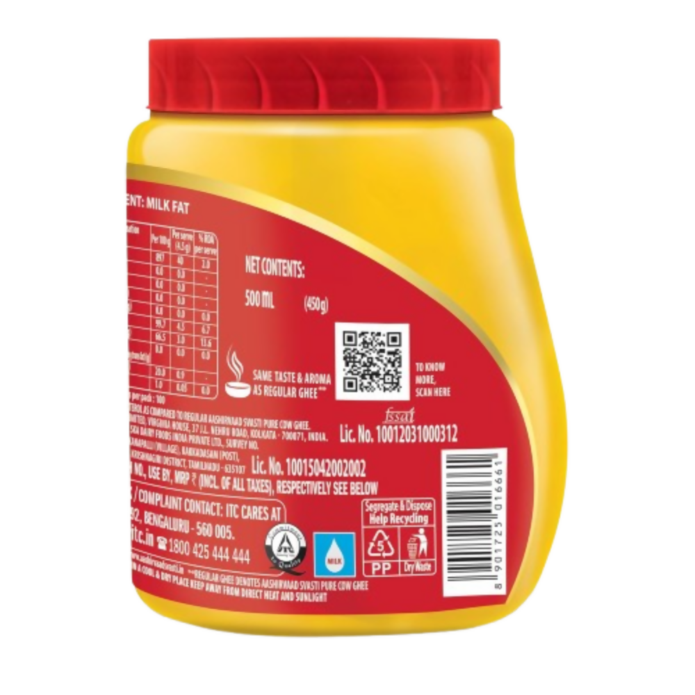 Aashirvaad Svasti 90% Lower Cholesterol Ghee - Distacart