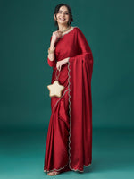 Thumbnail for kasee Beads and Stones Satin Sarees - Distacart