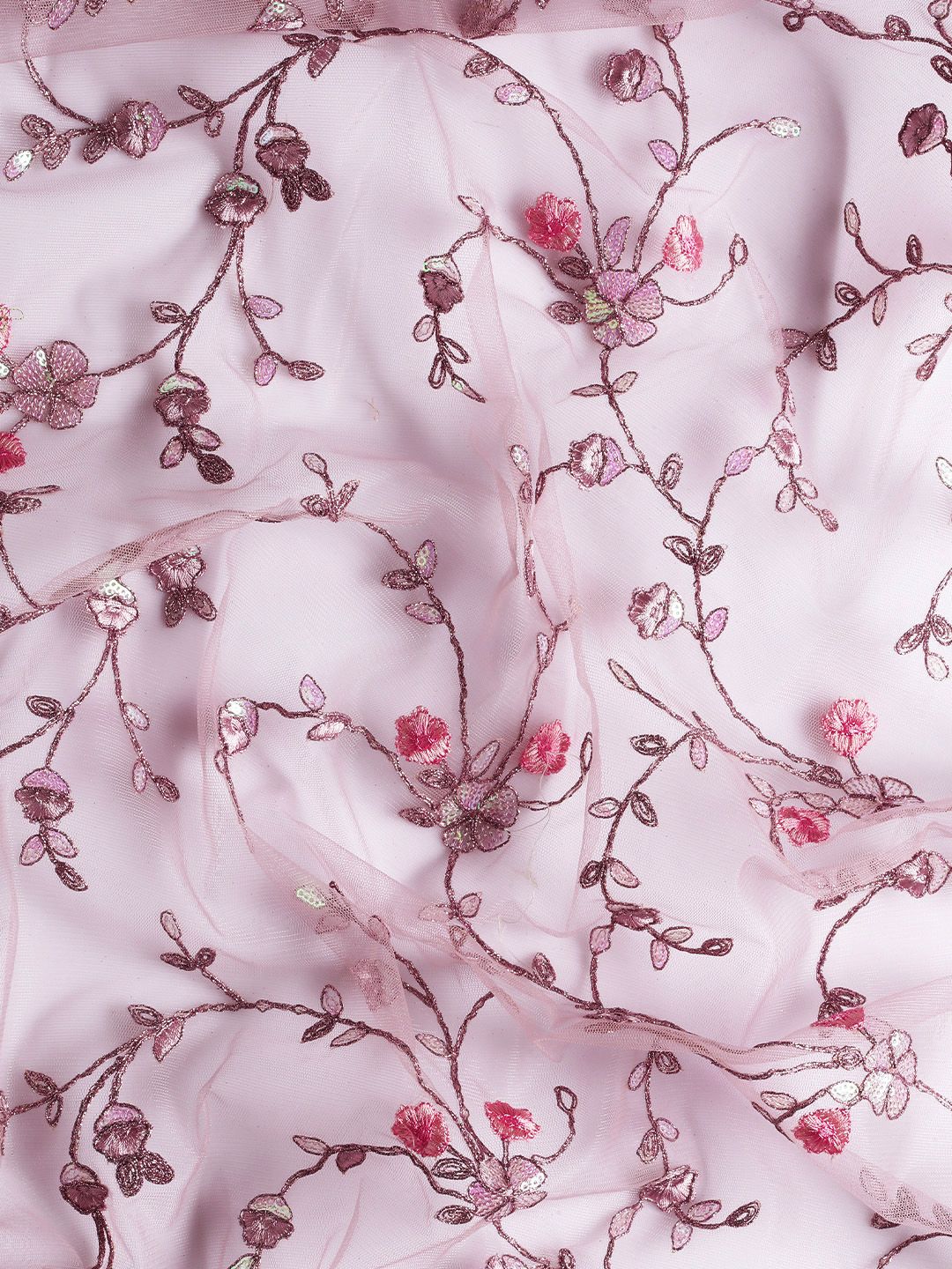 kasee Floral Embroidered Net Saree - Distacart