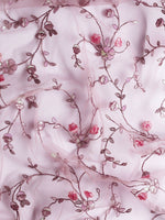 Thumbnail for kasee Floral Embroidered Net Saree - Distacart