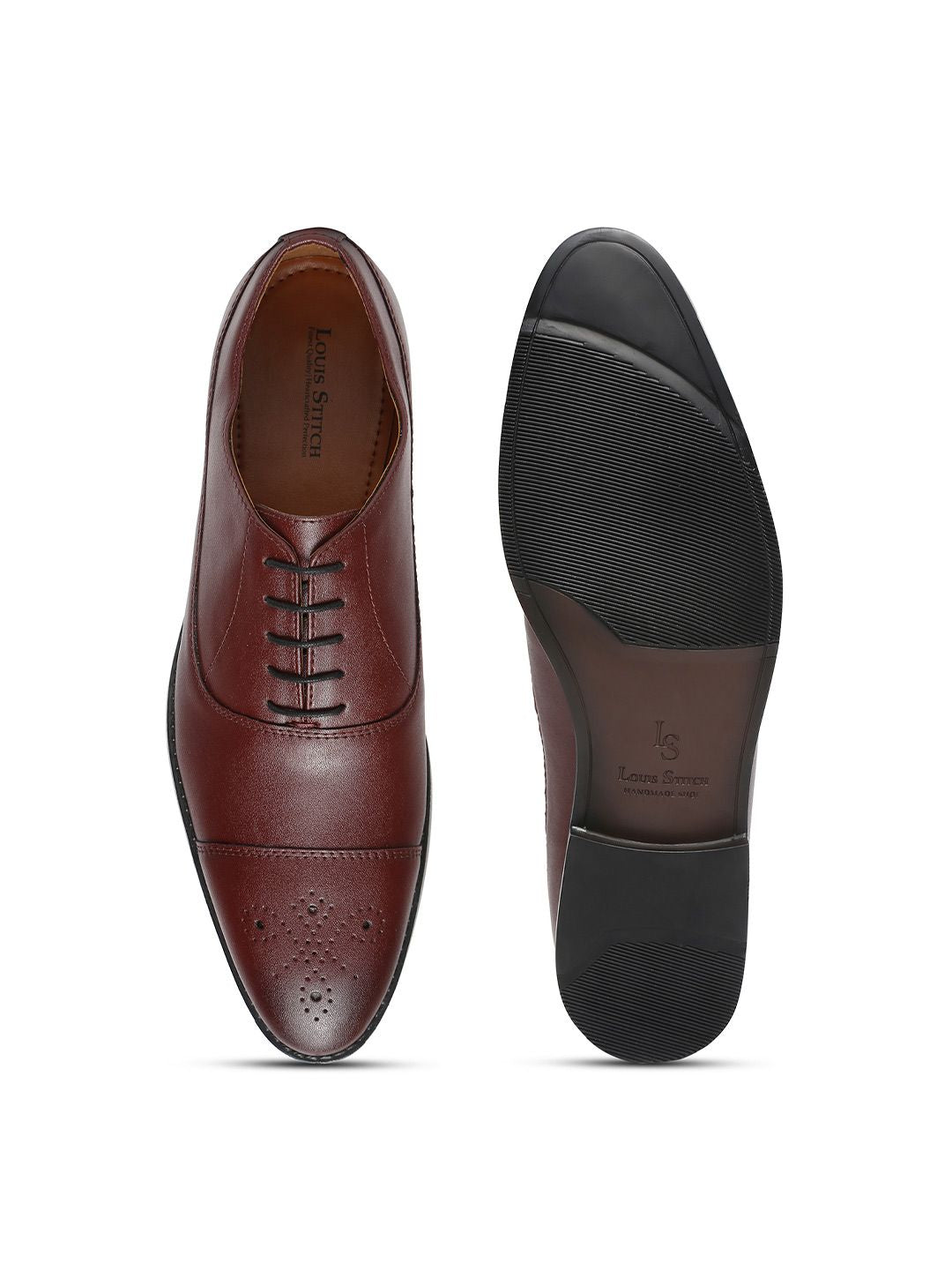 LOUIS STITCH Men Formal Derby Lace-Up Shoes