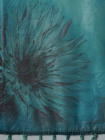 Thumbnail for Anouk Blue & Black Floral Printed Organza Saree - Distacart
