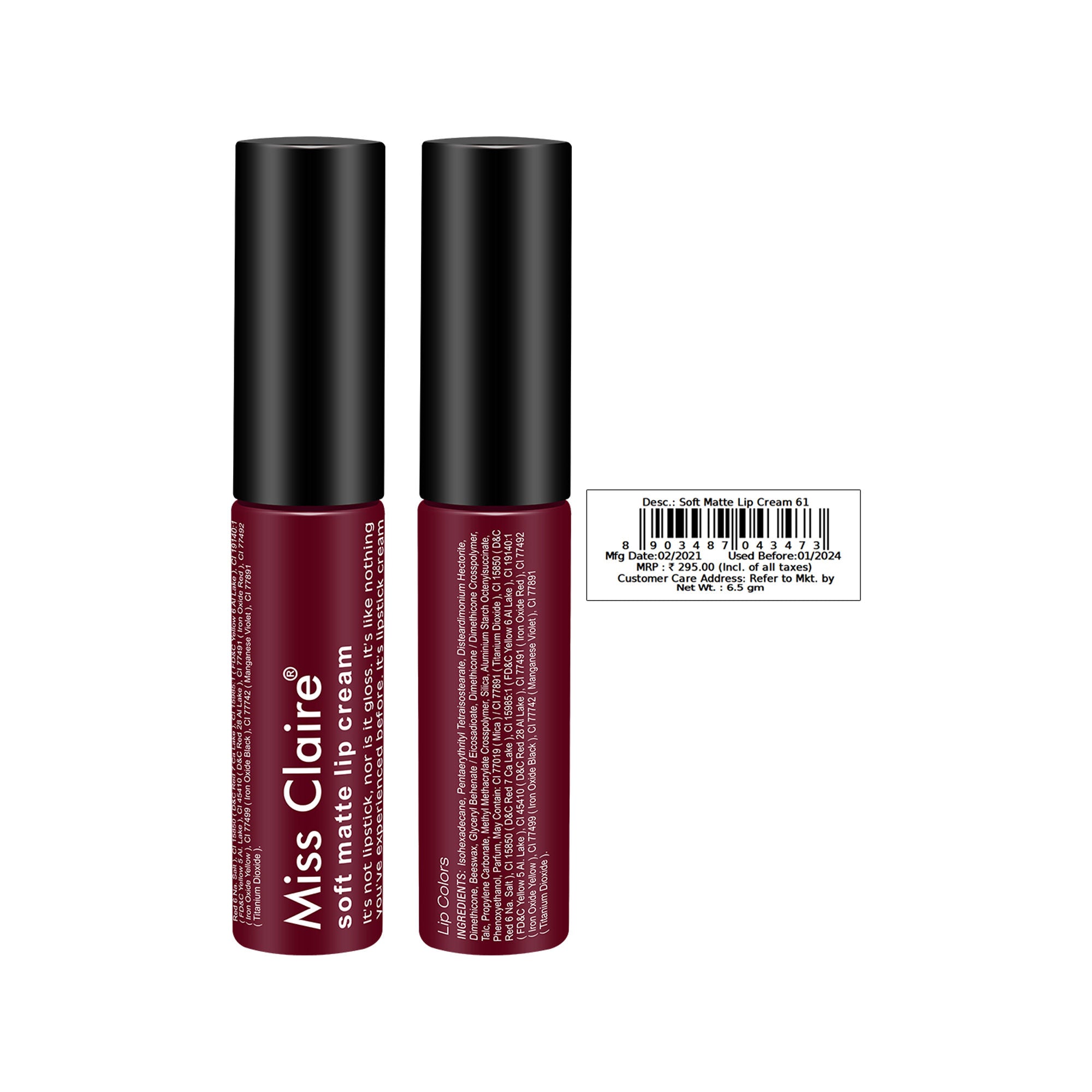 Miss Claire Soft Matte Lip Cream - 61