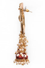 Thumbnail for New Stylish Meenakari Red Jhumki Earring for Womens by House of Ree - Distacart