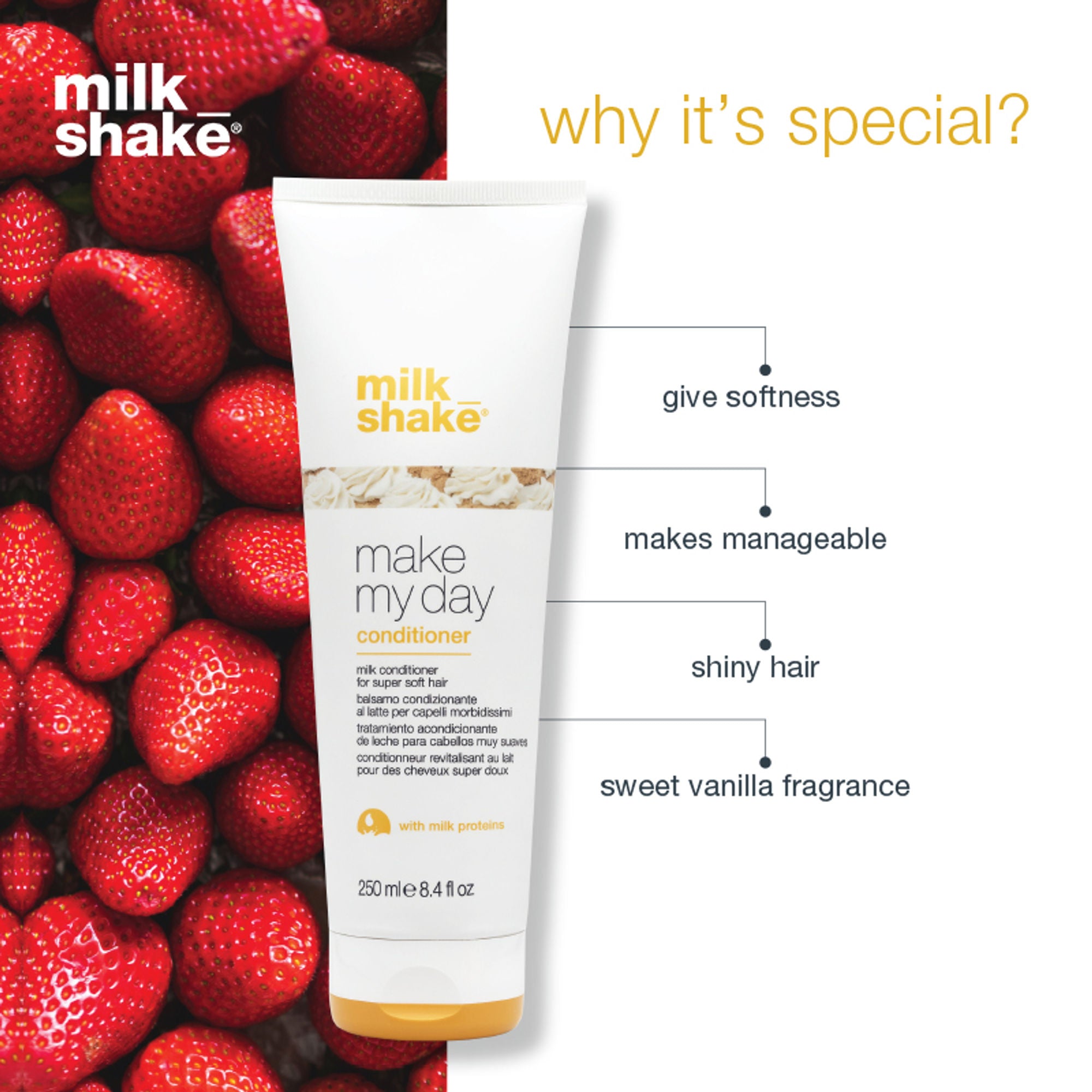 Milkshake Make My Day Conditioner For Soft, Silky & Manageable Hair