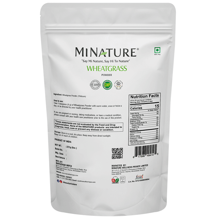 Minature Wheat Grass Organic Powder