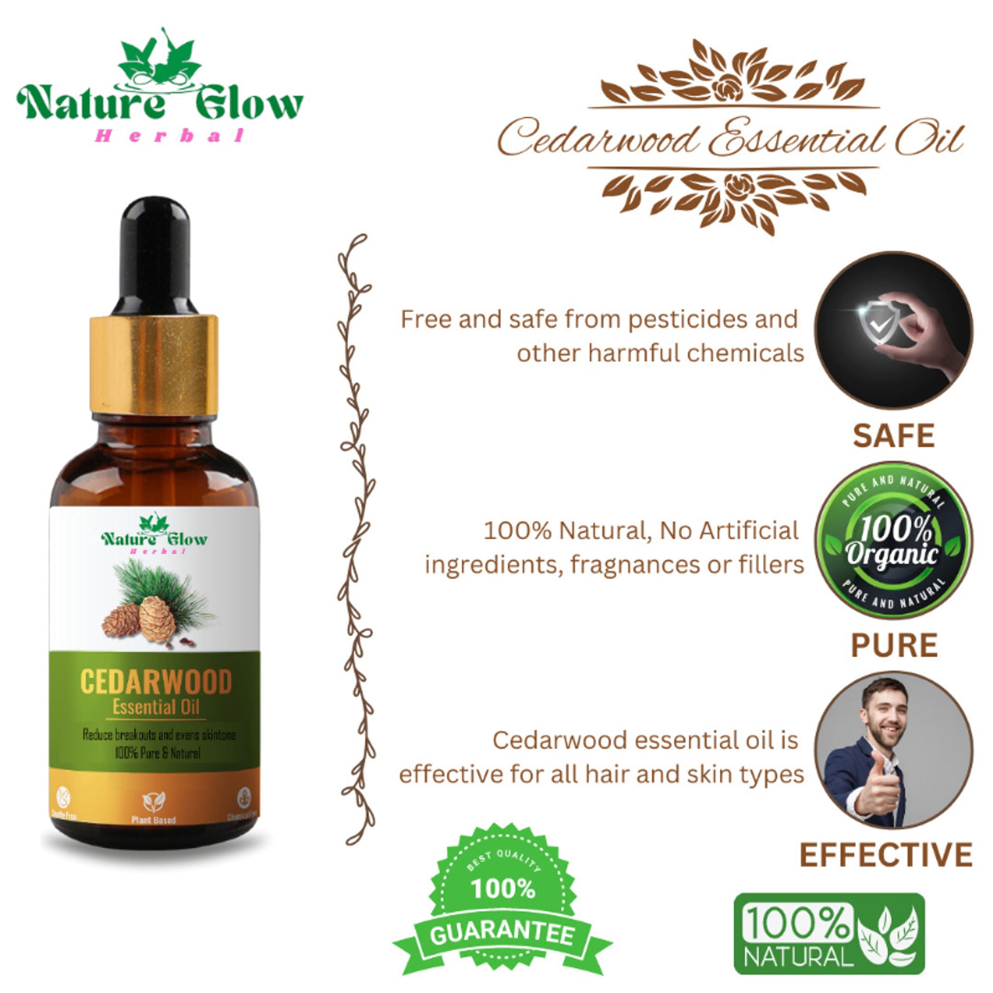 Nature Glow Herbal Cedarwood Essential Oil - Distacart