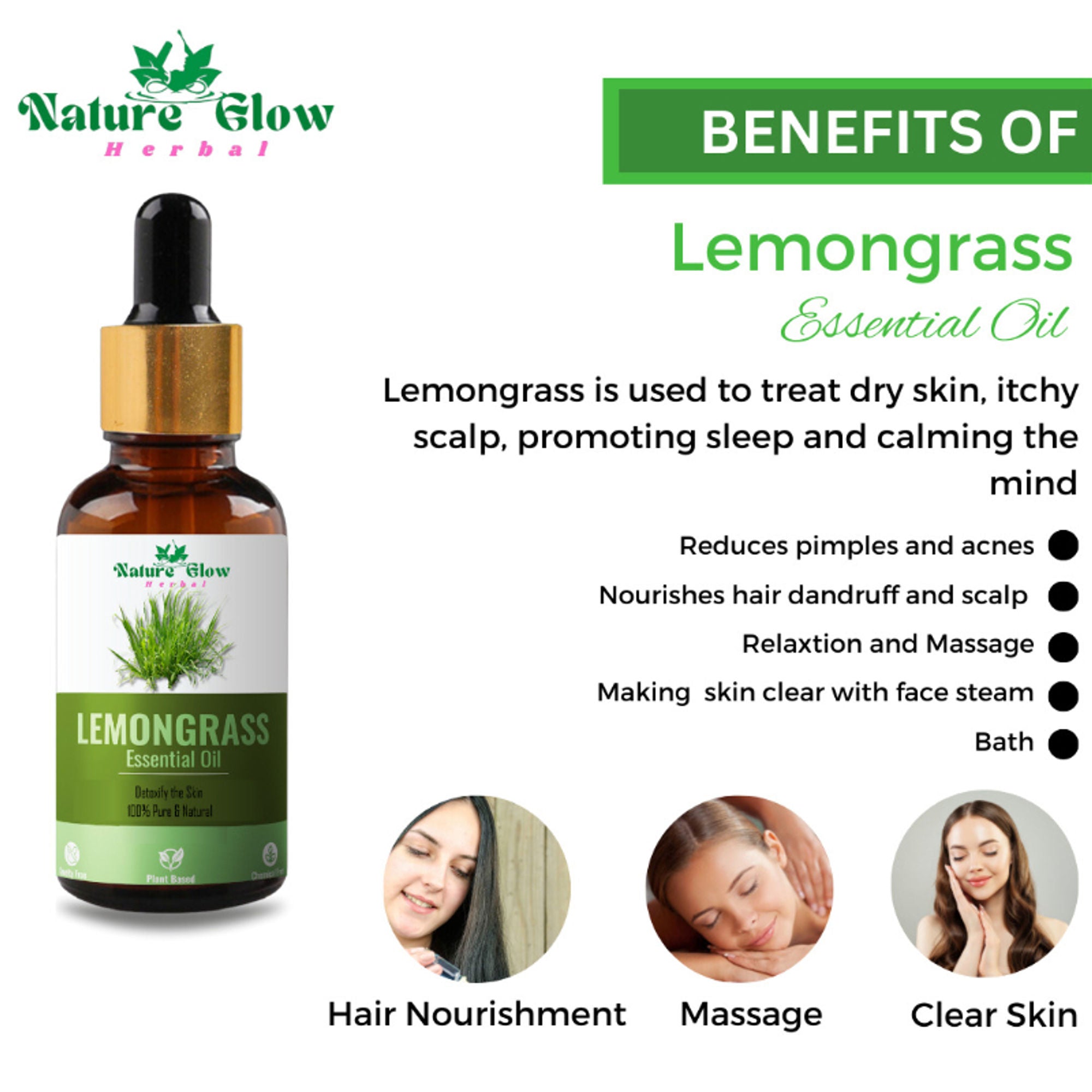 Nature Glow Herbal Lemongrass Essential Oil - Distacart