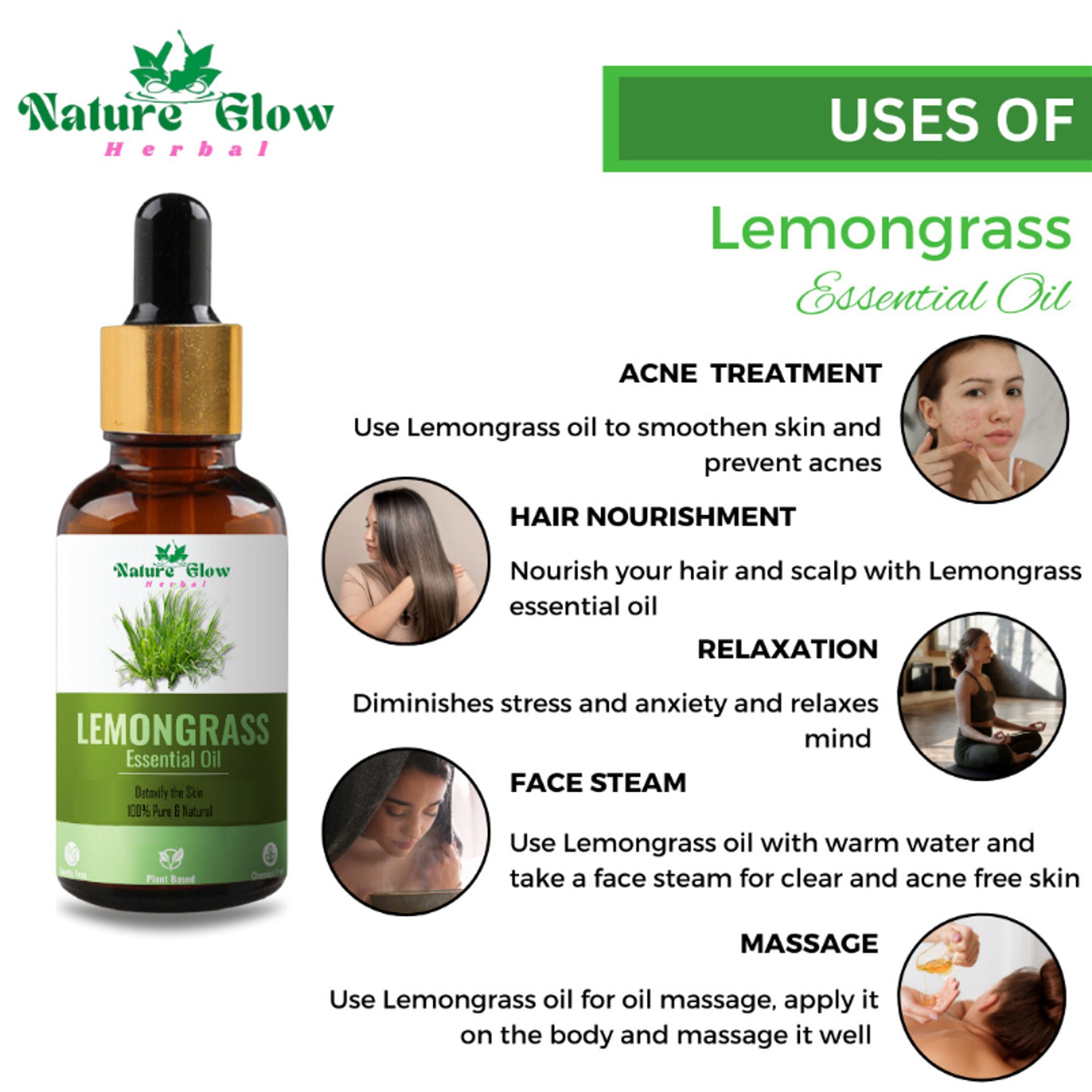 Nature Glow Herbal Lemongrass Essential Oil - Distacart