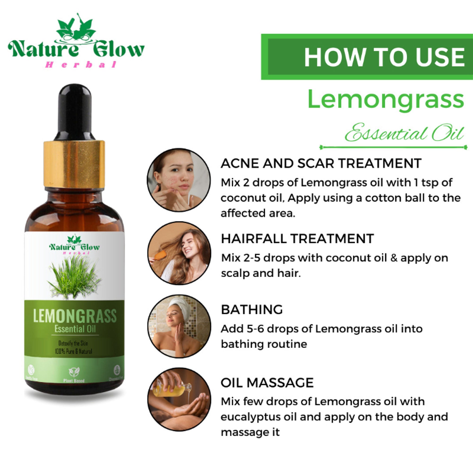 Nature Glow Herbal Lemongrass Essential Oil - Distacart
