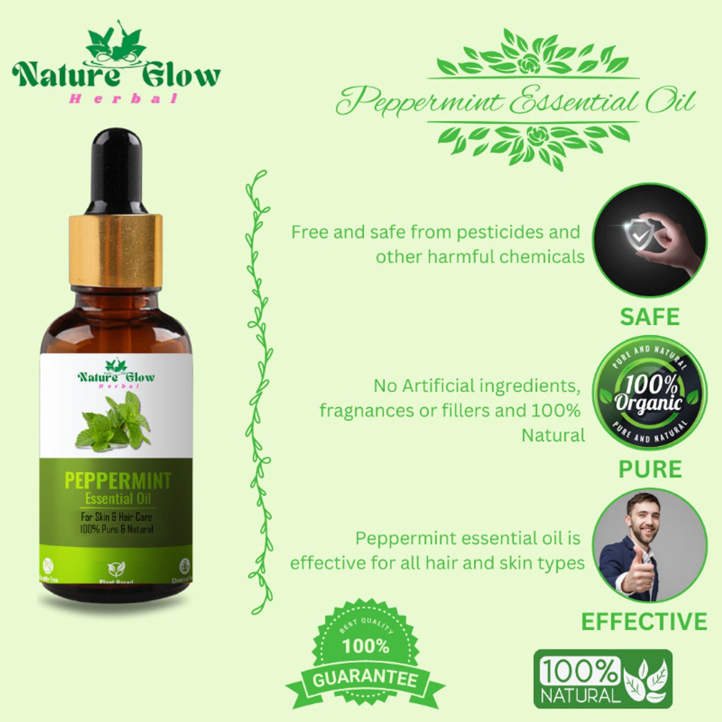 Nature Glow Herbal Peppermint Essential Oil - Distacart